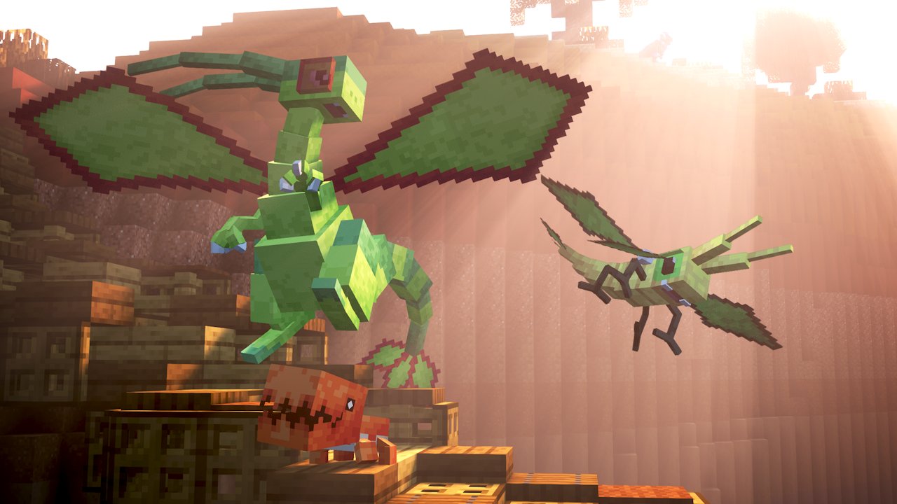 Flying-type Pokémon over a canyon
